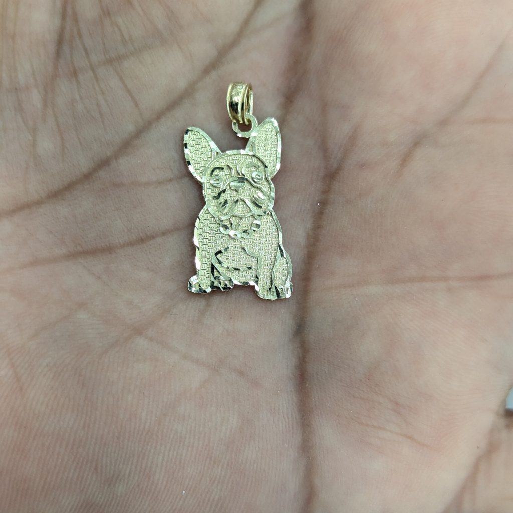 10kt Real Gold Bull Dog Pendant